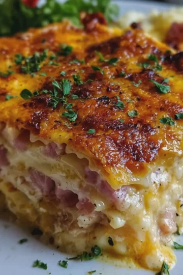 Turkey Ham and Cheese Lasagna