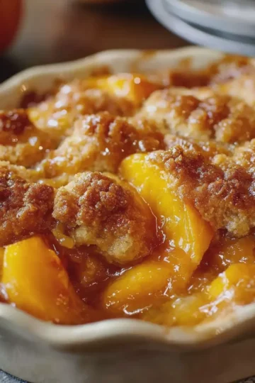 Old Time Oven Peach Cobbler