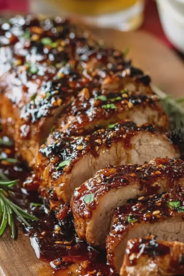 Honey Garlic Glazed Pork Tenderloin