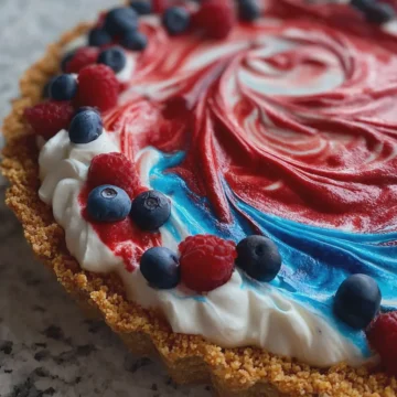 No-Bake 4th of July Swirl Pie