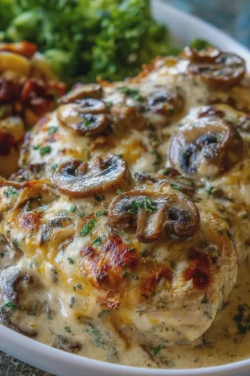 Creamy Mushroom Baked Chicken