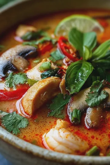 Tom Yum Gai (Thai Hot & Sour Chicken Soup)