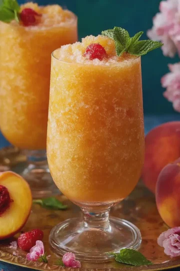 Peach Bellini Slush (Non-Alcoholic)