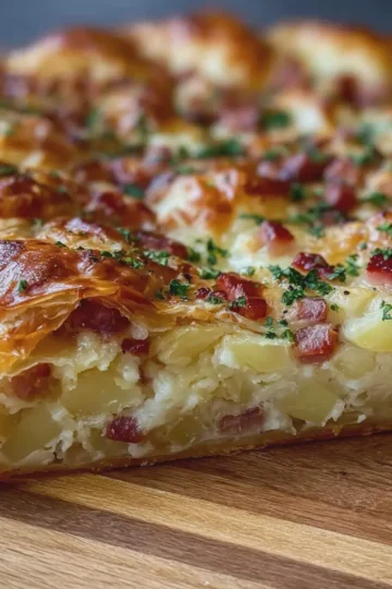 Puff Pastry Savory Pie with Speck and Potatoes