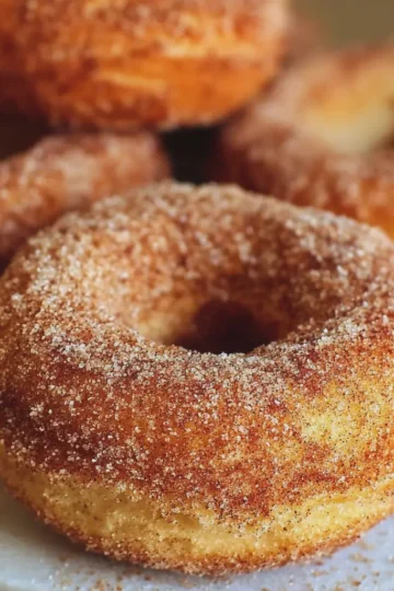 Baked Apple Donuts with Cinnamon Sugar