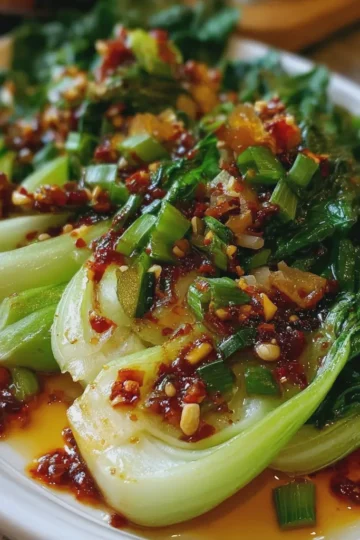 Baby Bok Choy with Easy Garlic Chili Sauce