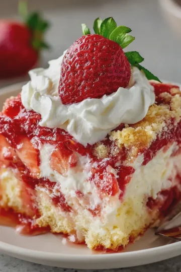 Strawberry Cheesecake Dump Cake