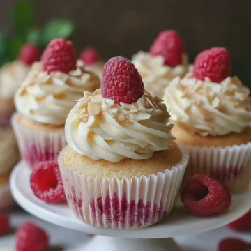 ### Raspberry Almond Cupcakes with Raspberry Filling