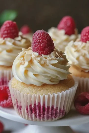 ### Raspberry Almond Cupcakes with Raspberry Filling