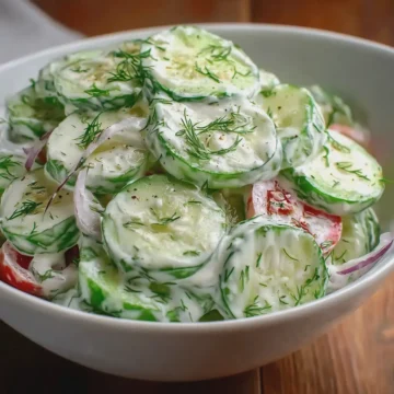 Incredible Creamy Cucumber Salad