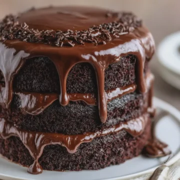 Triple Chocolate Ganache Cake