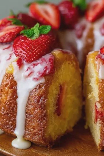 Strawberry Pineapple Pound Cake