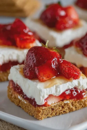 Strawberry Cheesecake Graham Bites