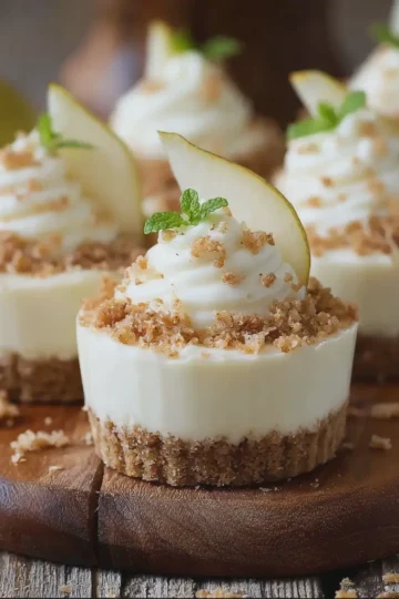 No-Bake Pear Cheesecake Cups