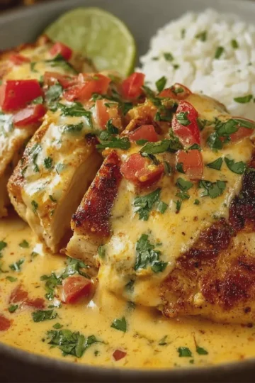 Mexican Chicken with Cheese Sauce