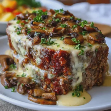 Mushroom Swiss Cheese Meatloaf