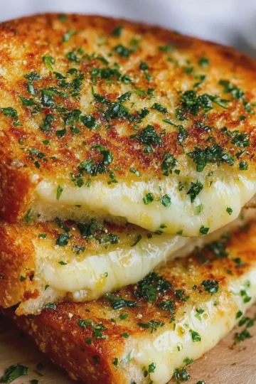 Garlic Bread Grilled Cheese