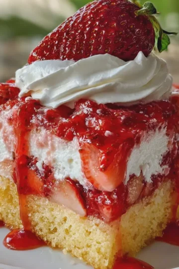 Strawberry Cheesecake Poke Cake
