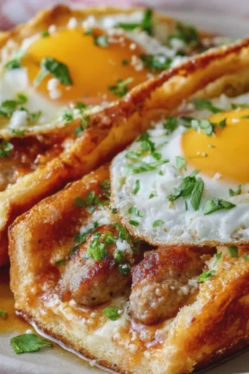 French Toast Sausage & Egg Tacos