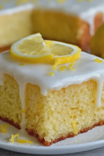 Lemon Sour Cream Sheet Cake