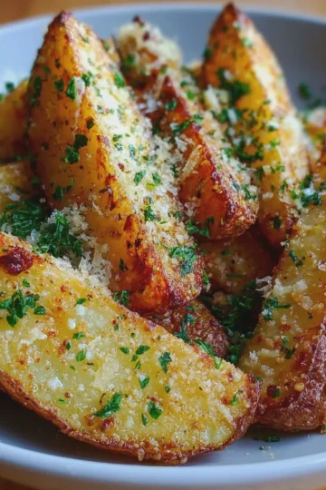 Baked Garlic Parmesan Potato Wedges