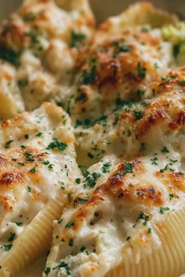 Creamy Alfredo Stuffed Shells