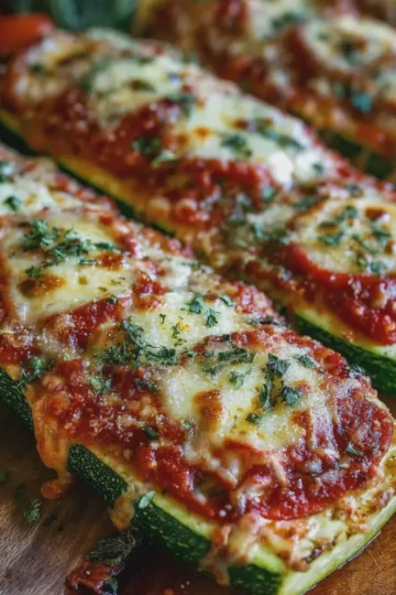 Zucchini Pizza Boats