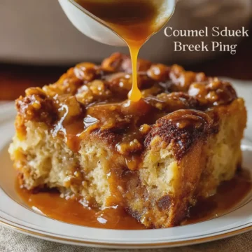 Slow Cooker Caramel Bread Pudding