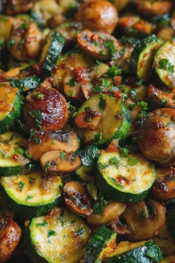 Skillet Zucchini and Mushrooms