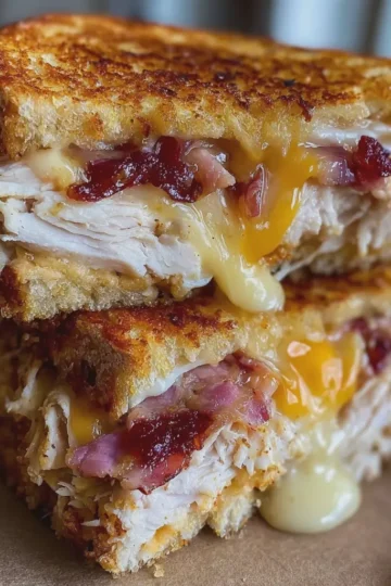 Hot Chicken, Ham & Cheese Sandwiches with Turkey Bacon Delight