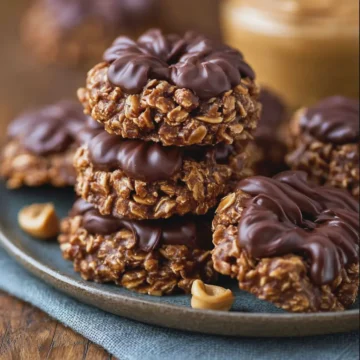 Chocolate Peanut Butter No-Bake Cookies