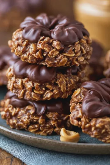 Chocolate Peanut Butter No-Bake Cookies