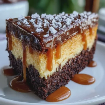Salted Caramel Brownie Cheesecake ✨