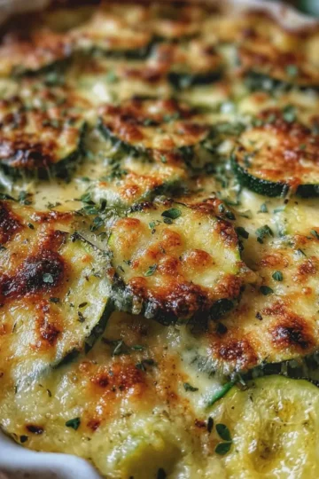 Cheesy Zucchini Gratin