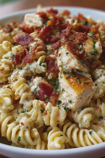 Chicken Turkey Bacon Ranch Pasta
