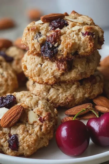 Cherry Almond Breakfast Cookies