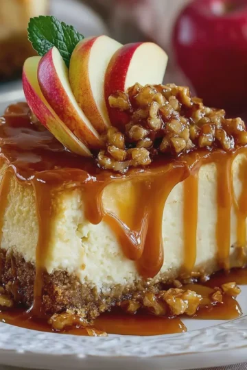 Luxurious Caramel Apple Cheesecake