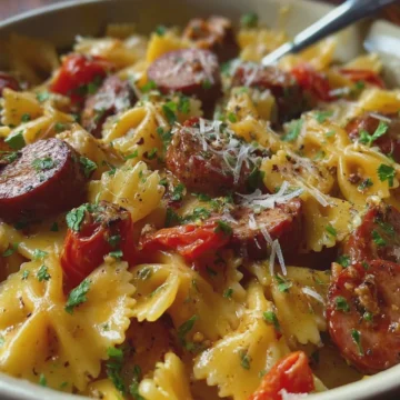 One-Pot Beef Smoked Sausage Pasta