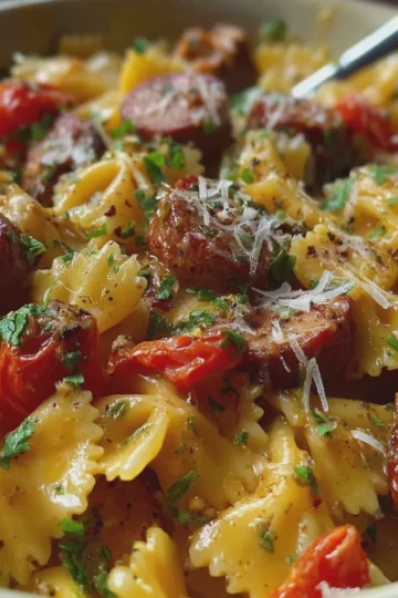 One-Pot Beef Smoked Sausage Pasta