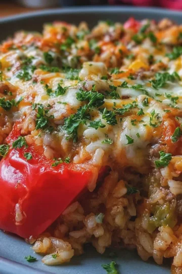 Stuffed Peppers & Rice Casserole