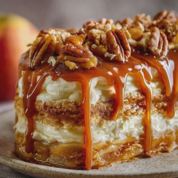 Easy Caramel Apple Éclair Cake