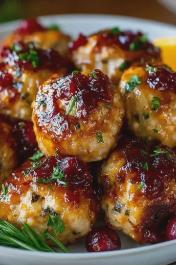 Cranberry-Orange Chicken Meatballs