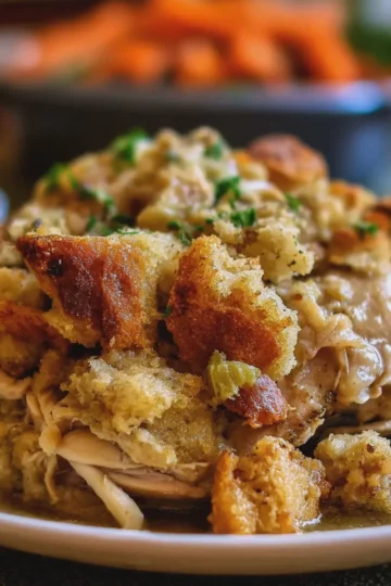 Slow Cooker Chicken and Stuffing