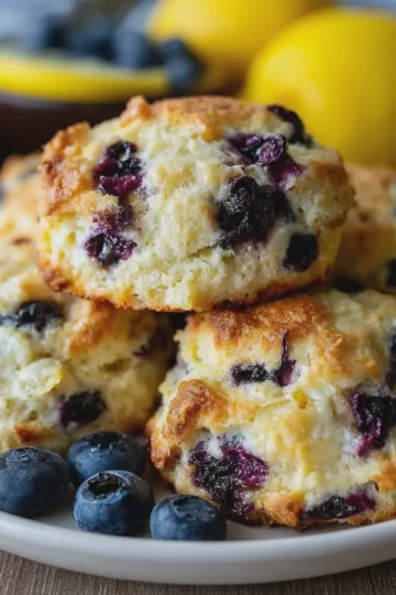 Sweet Keto Lemon Blueberry Biscuits