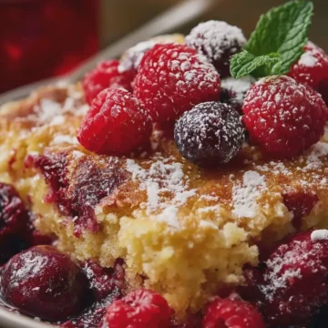 3-Ingredient Frozen Fruit Dump Cake