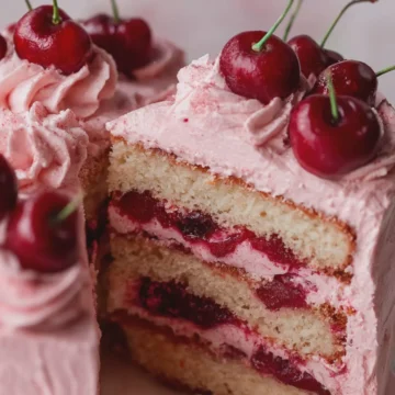 Cherry Layer Cake with Cherry Buttercream