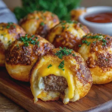 Garlic Parmesan Cheeseburger Bombs