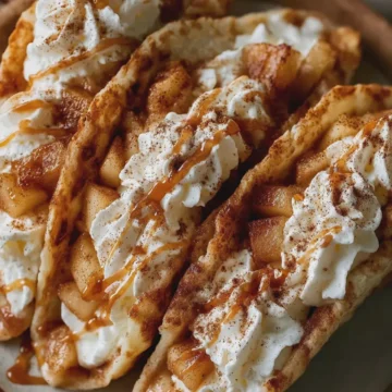 Cinnamon-Sugar Apple Cheesecake Tacos