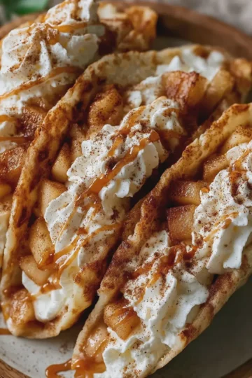 Cinnamon-Sugar Apple Cheesecake Tacos