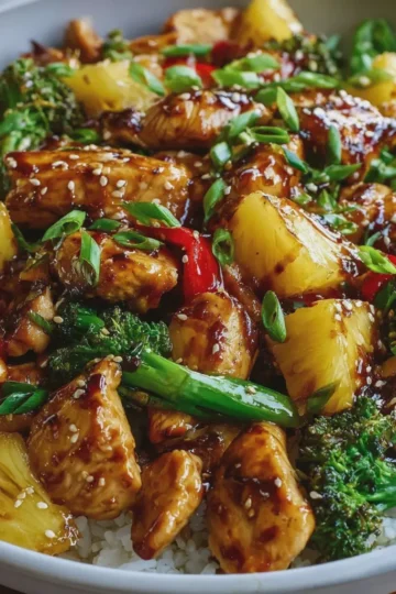 Easy Pineapple Teriyaki Chicken Stir Fry 🥦🥢